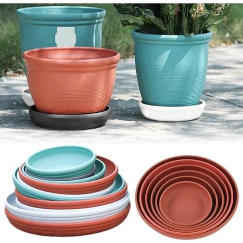 1PC Round shape Plastic Flower Pot Tray Plant Saucers Water Tray Base Home Indoor Outdoor Garden Patio Decoration