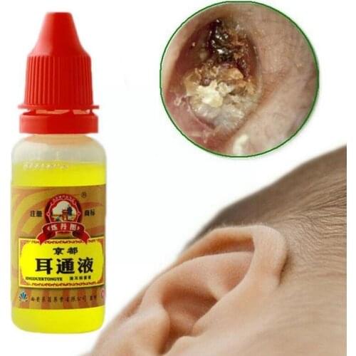 15ML Ear Solution Ear Acute Otitis Drops Chinese Herbal Natural Medicine Medicine For Ear Chinese Sore Tinnitus Deafness K7O4