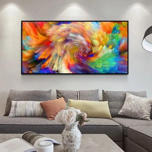 Modern Wall Art Decor Cuadros Abstract Art Colorful Clouds Canvas Painting Wall Art Posters Prints Wall Pictures for Living Room