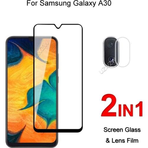 Full Cover Glass For Samsung Galaxy A30 Screen Protector Protective Tempered Glass Explosion Proof & Camera Lens Film