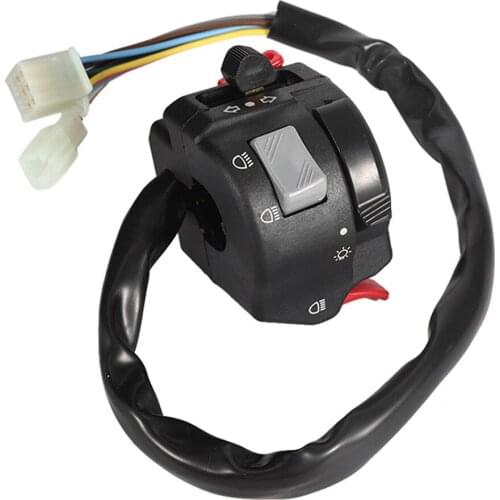 Motorcycle Handlebar Control Switch Headlight Turn Signal Light Horn Button Assembly