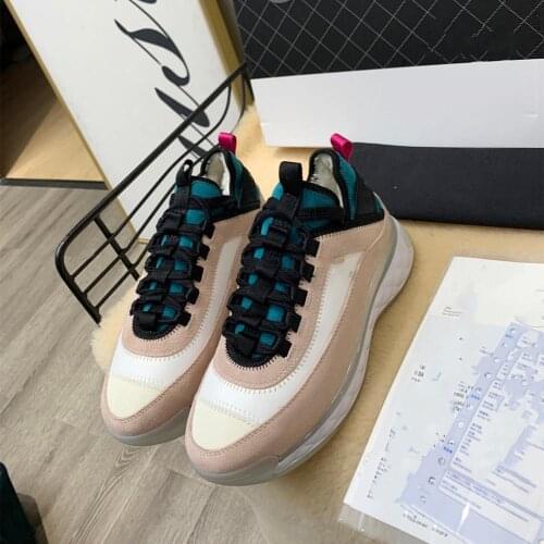 Flock Sneakers for Women Lace Up Mixed Colors Plus Wool Casual Shoes 2021 Winter New Luxury Brand Fashion Designer Woman Shoe