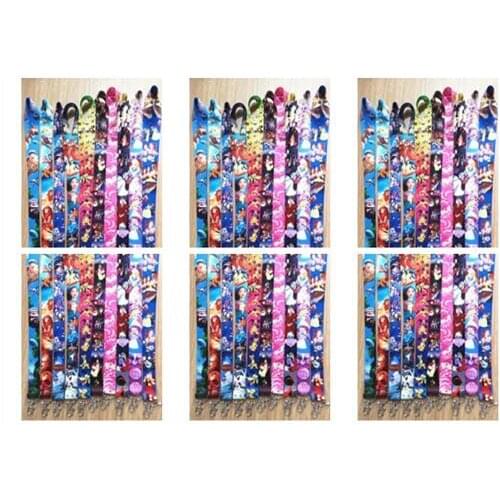 10pcs/50pcs/100pcs MIX Key Lanyard Badge ID Cards Holders Neck Straps with Keyring