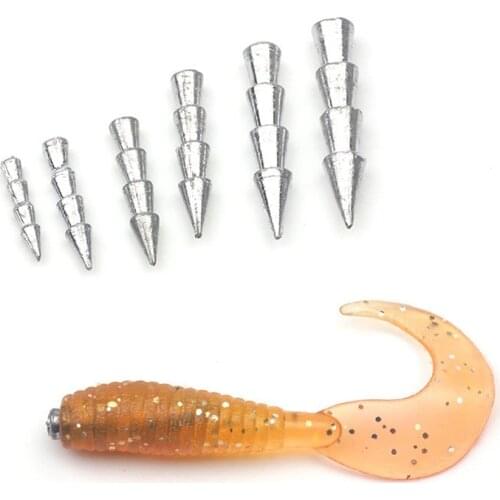 10pcs Wifreo Tungsten Nail Pin Weight Sinker Soft Bait Insert Weights 0.3g / 0.45g / 0.9g / 1.3g / 1.8g / 2.1g / For Worms