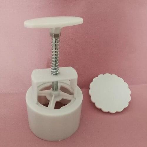 100g round shape plain blank design Mooncake mung bean cake Molds mould with 1 Stamps plastic hand pressure , 50sets/lot