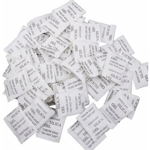 100 Packs Non-toxic Silica Gel Desiccant Damp Moisture Absorber Dehumidifier for Room Kitchen Clothes Food Storage Home Supplies
