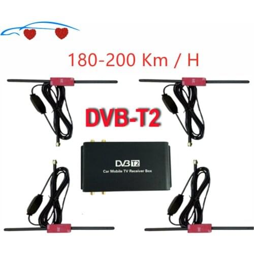 180-200 Km / H DVB-T2 Car Antenna 4 Mobility Chip DVB T2 Digital Car Coordinator HD 1080 TV Receiver P Dvbt2