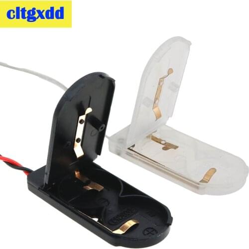 5PCS CR2032 Button Coin Cell Battery Socket Holder Case Cover With ON-OFF Switch 3V 2 slots battery Storage Box