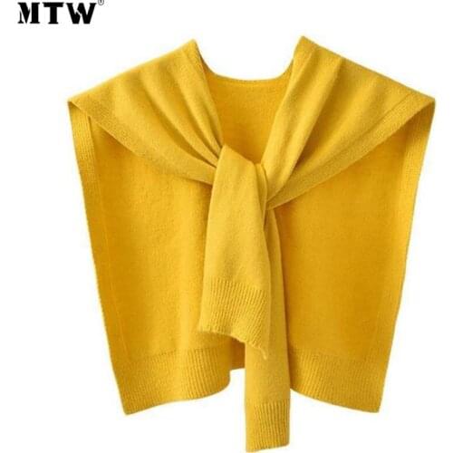 2021 Knitted Scarf Ladies Bow Scarves Autumn Winter Shawls Korean Wrap Sharp Corner Scareves Neck Warm Soft Shawls