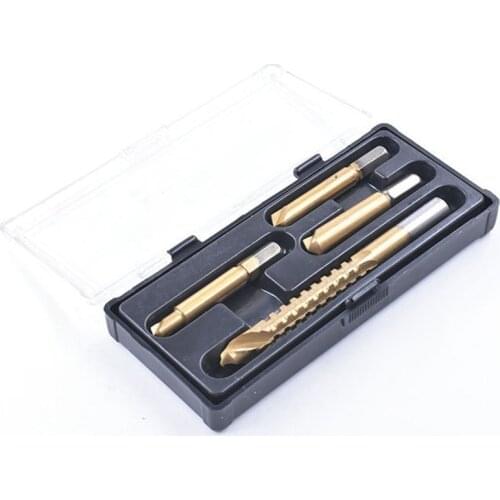 4pcs/set High Speed Steel Broken Bolt Screw Extractor Wood Screw Remover Extractor, 8mm Drill Bit Opener Hole Drill Wood Tools