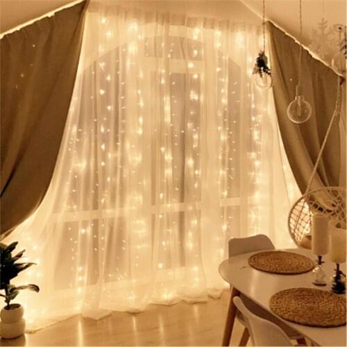 4pcs 4*3M LED Icicle Garland Fairy string Lights Festoon Led Curtain New Years Garland for window Home Decor Holiday Lighting