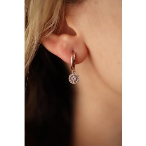 925 sterling Silver Women Engagement Model Rose Plated Italian Earrings Elegant Design Pleasing Appearance Quality Product Interests Attractive 2021 Trend fashion