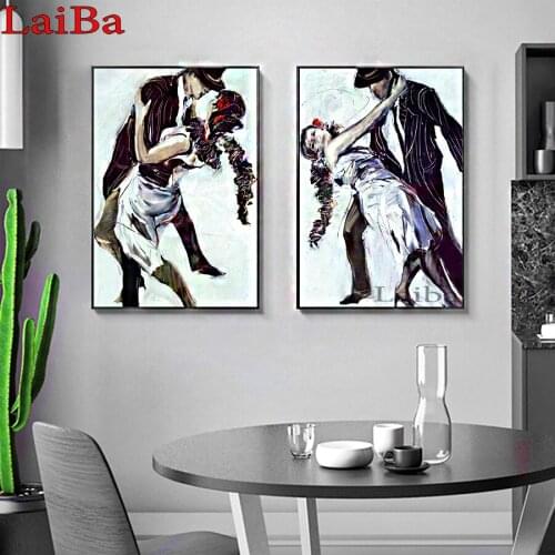 Diamond Painting Tango dancers painting Cross Stitch kits,Diamond Embroidery picture of Rhinestone Handmade,Wall Room decoratio
