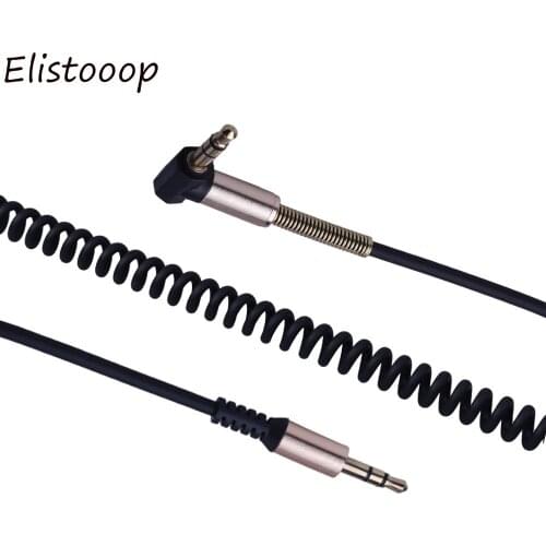 3.5MM Jack Aux Cable Car Spring Audio Cable Gold Plated Jack Male To Male Speaker Cables for Headphone Speaker