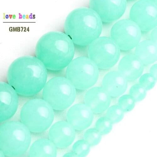 Australia Apple Green Chrysoprase Loose Stone Round Beads for Jewelry Making DIY Bracelet 15'' strand 4/6/8/10mm