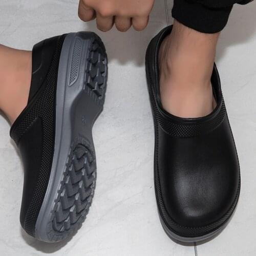 Rain boots mens bathroom chef mens low-side water shoes slip pvc waterproof shoes outdoor adult rain boots 39-49 super light