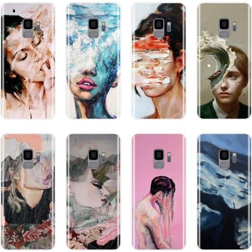 Soft Phone Case For Samsung Galaxy Note 4 5 8 9 Silicone Art Girl Abstract Men Back Cover For Samsung S8 S9 Plus S5 S6 S7 Edge