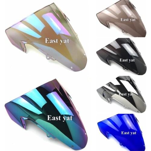 Motorcycle Double Bubble Windshield For Suzuki GSXR1000 GSX-R 1000 K3 2003 2004 WindScreen Black