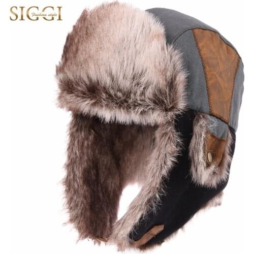 FANCET Winter Warm Unisex Bomber Hats For Men Faux Fur Soft Lining Russia Hats Fashion Adjustable Ear Flap Unshanka Female 67191
