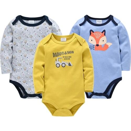 2021 3PCS/Set Unisex Newborn Baby Boy Clothes Unicorn Cotton Baby Girl Clothes Cartoon Girls Baby Clothing Jumpsuits Bodysuits