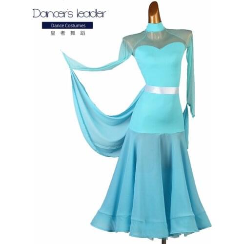 Modern dance high-end custom sexy halter tango suit female adult professional ballroom dance stage competition costume