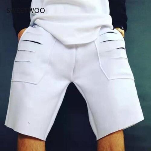 2021 summer mens sports shorts retro wide-leg unisex pants loose casual sports big pants five-point pants