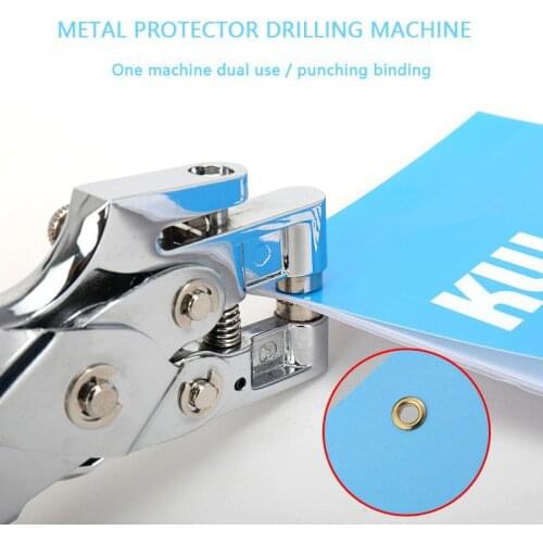 Metal Retainer Punching Machine With Eyelet Grommet Plier With Grommets 5mm Round Hole Perforadora De Papel With Rings 9718