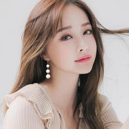 Fashionable and Simple Ladies Irregular Imitation Pearl Pendant Long Tassel Pearl Earrings Exquisite and Elegant Gifts for Girls