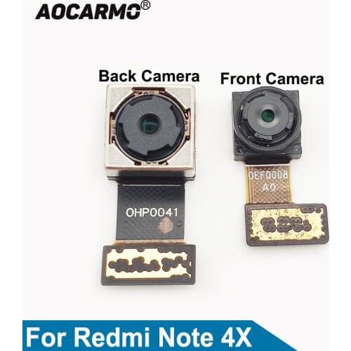 Aocarmo Front Face Back Rear Camera Module Big Camera Flex Cable For Xiaomi Redmi Note 4X