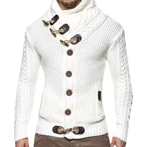 Winter Sweater Men White Black Knitted Sweater Fashion Fall Clothes Autumn Winter Clothing Sueter Hombre Vintage Sweater 2021