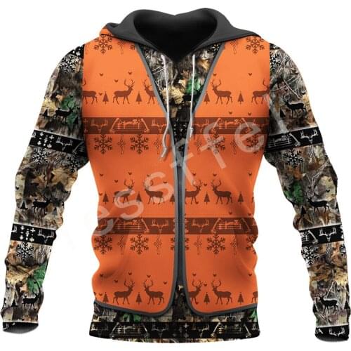 Tessffel Merry Huntmas 3D All Over Printed New Mens Sweatshirt Harajuku Zipper Hoodie Casual Unisex Jacket Pullover S-31