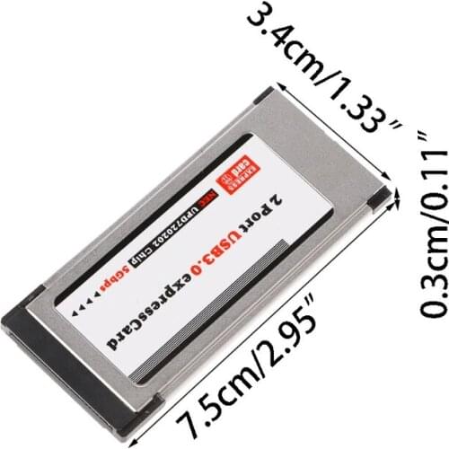 PCI-E PCI Express To 2 Port USB 3.0 34 mm Expresscard Card Converter Adapter