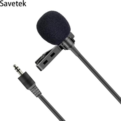 Lavalier Microphone Mini Recording Microphone Collar Clip Microphone Interview Recording Microphone Clip MIC For Voice Recorder