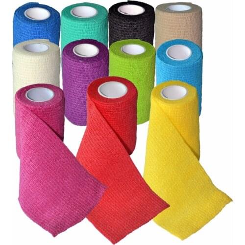 24pcs/Lot 7.5cm x 4.5m Self Adhesive Adherent Wrap elastic Nonwoven Cohesive Bandage