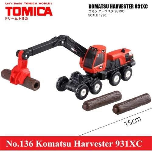 Original Tomy Mini No.136 Harvester Scale 1/96 Truck Car Alloy Diecast Metal Collection Model Toy For Baby 798330