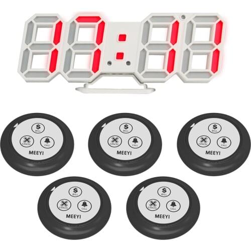 W611-48x/y-b13 Visitor Waiter Restaurant Food Court Table Call System 5 buttons and 1 display