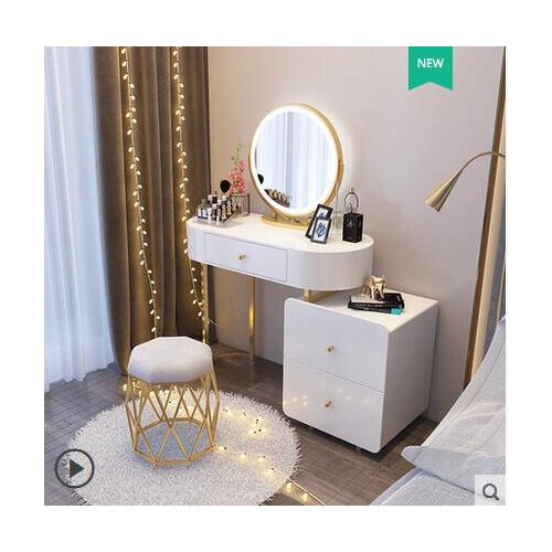 Light luxury bedroom dressing table net red INS wind dressing table modern contracted receiving cabinet one makeup table