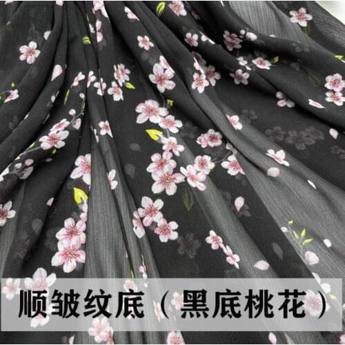 Chiffon fabric printed in spring and summer