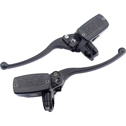 7/8'' 22MM Universal Motorcycle Left & Right Brake Clutch Master Cylinder Reservoir Levers Honda Yamaha Suzuki Kawasaki
