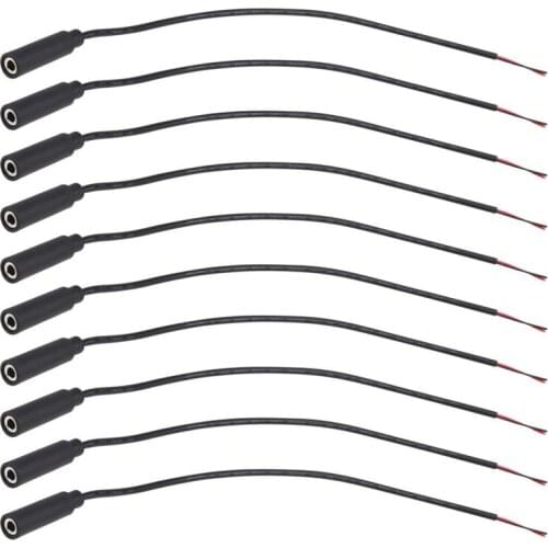 10pcs 3.5mm Female Plug to Bare Wire Open End Mono 3.5mm Plug Jack Connector Audio Cable for Headphone Earphone Microphone