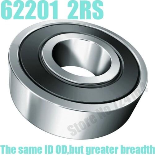 10PCS Free Shipping Special bearings 62201 2RS 62201-2RS 12X32X14 12*32*14mm Double Shielded Deep Ball Bearings Large breadth