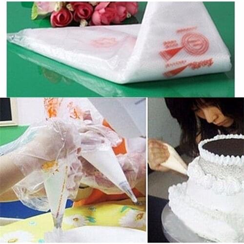 100pcs Disposable Pastry Bag Icing Piping Cake Pastry Cupcake Decorating fit All Size nozzles Pastry Bags Bakeware