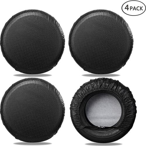 4pcs Car RV Wheel Tire Cover Protector Rain Snow Protector Waterproof 24''-26
