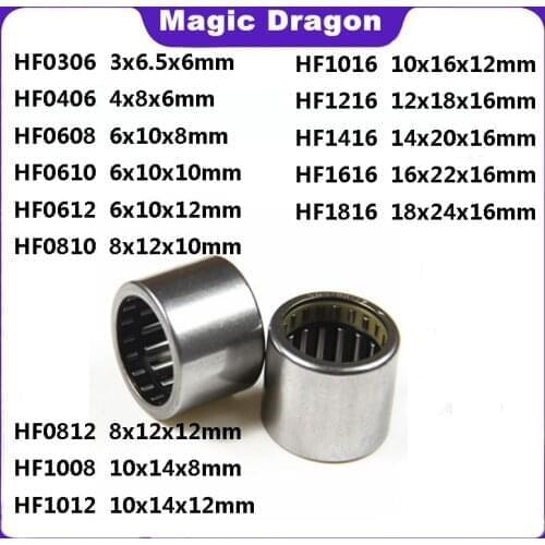 50PCS HF0306 H0406 HF0608 HF0612 HF0812 HF1008 HF1012 HF1016 HF1216 HF1416 1616 Single Way Needle Bearing One Way Roller Bearing