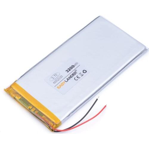 6052103 3.7V 3200mAh Lithium Polymer Rechargeable Battery For Tablet Pc ,DIY Power mobile Power bank PAD DVD