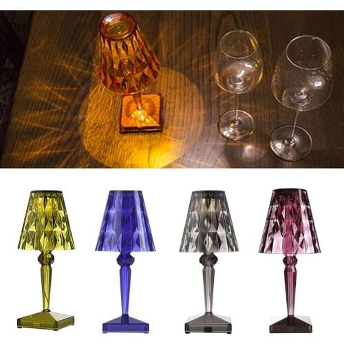 Crystal Table Light Transparent Prism Desk Night Lamps Nordic Acrylic Pendant Lamp Bedroom Living Room Bedside Decoration