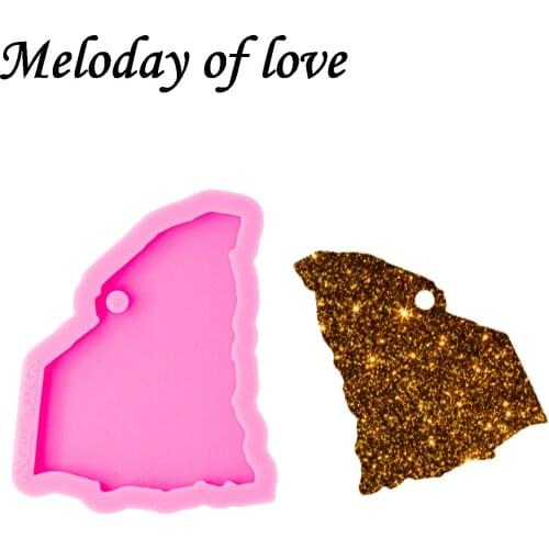 Shiny Glossy South Carolina silicone mold diy USA state shape map epoxy resin molds jewelry making custom mould keychain DY0226