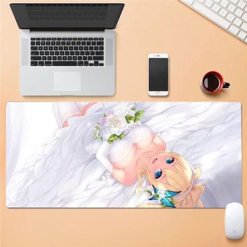 Anime Large XXL Office Computer Desk Pad Desktop Keyboard Large Mouse Pad Leather Notebook Computer Pad Gamer Mouse Pad