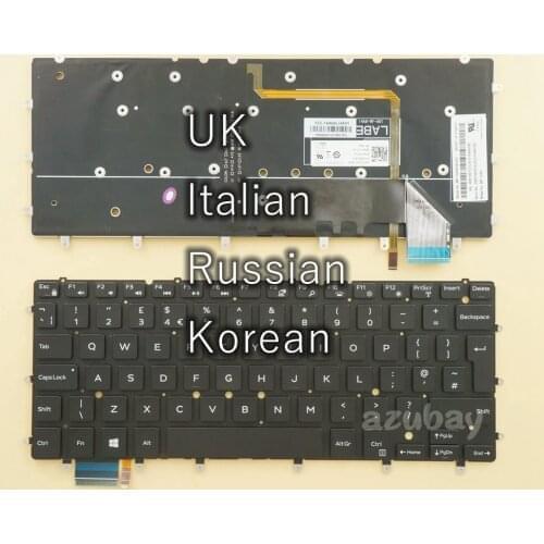 UK Italian Russian Korean Keyboard For Dell Inspiron 13 7000 2-in-1, 7348 2-in-1, 7353 2-in-1, 7359 2-in-1, 7347 7352 7547 7548