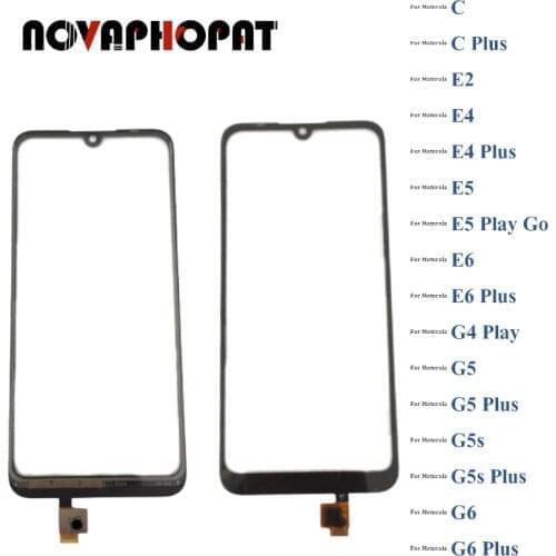 Novaphopat Tested Sensor For Motorola Moto C E2 E4 E5 E6 G4 G5 G5s G6 Play Go Plus Touch Screen Digitizer Front Glass Lens Panel